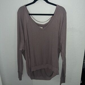 FREE PEOPLE Women's Mauve Long Sleeve Top
